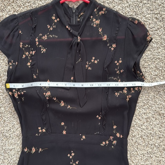 Black and Floral Reformation Dress size 2 - Picture 11 of 13